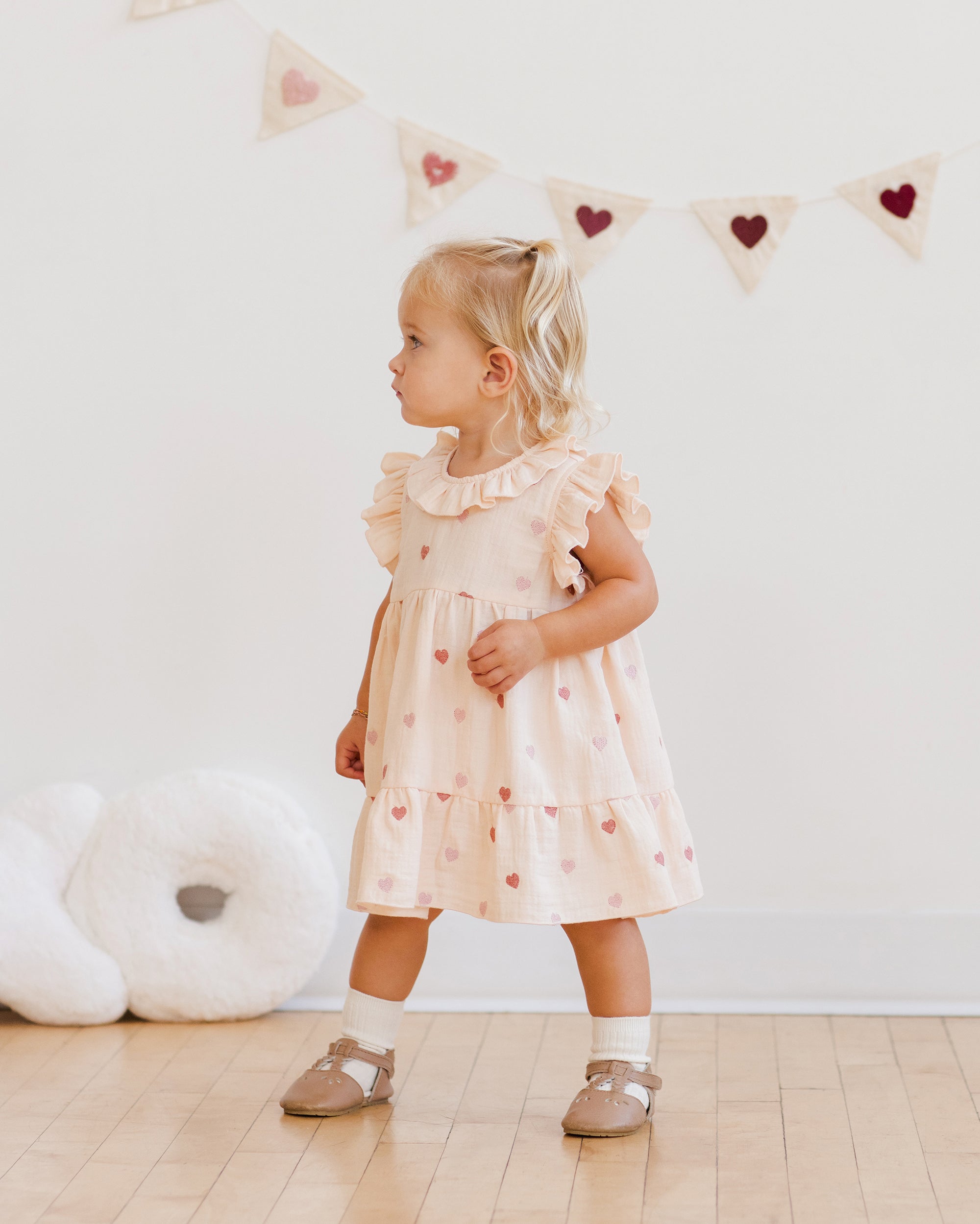 Charlotte Dress | Heart Embroidery