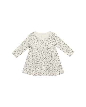 Long Sleeve Baby Dress | Blue Floral