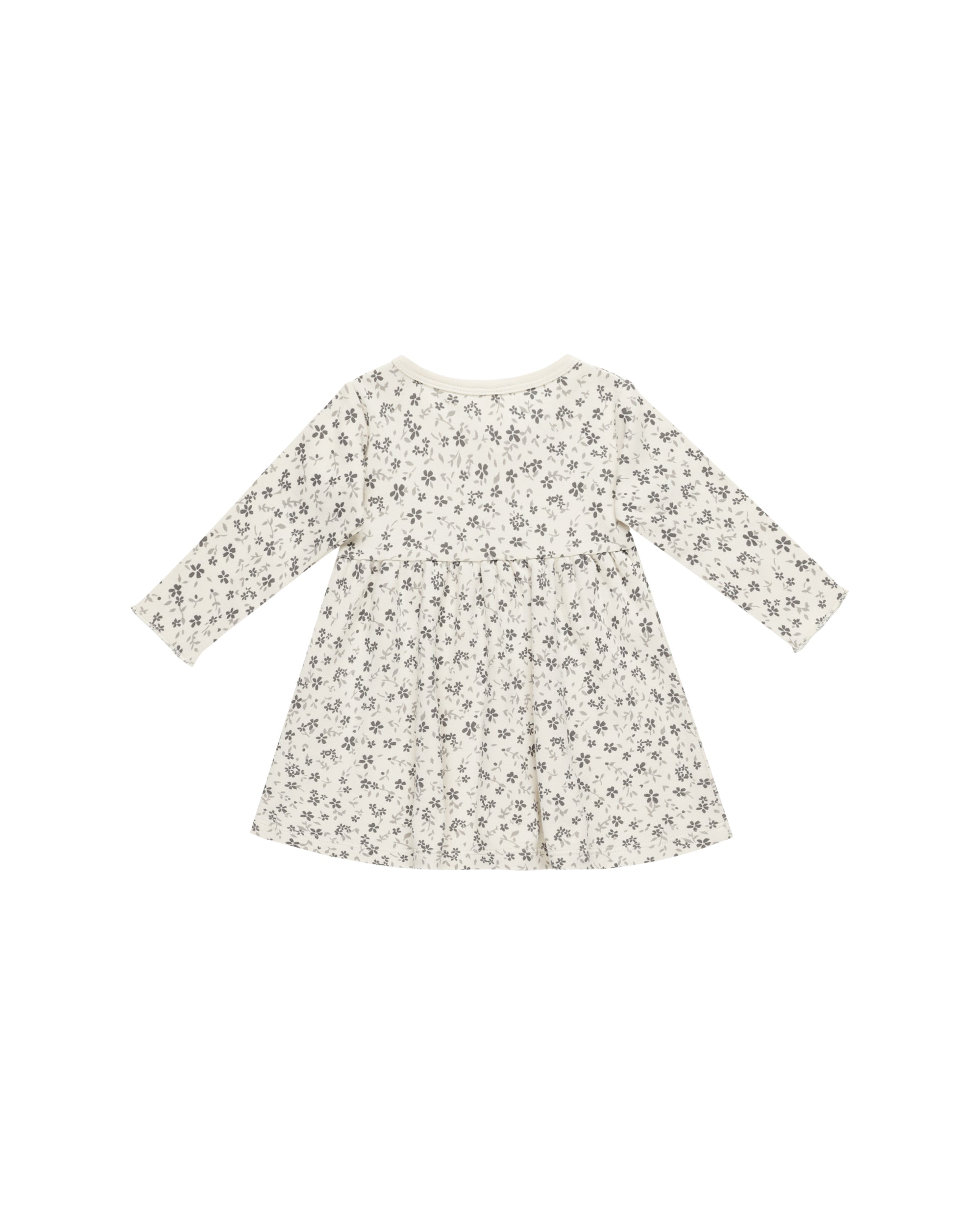 Long Sleeve Baby Dress | Blue Floral