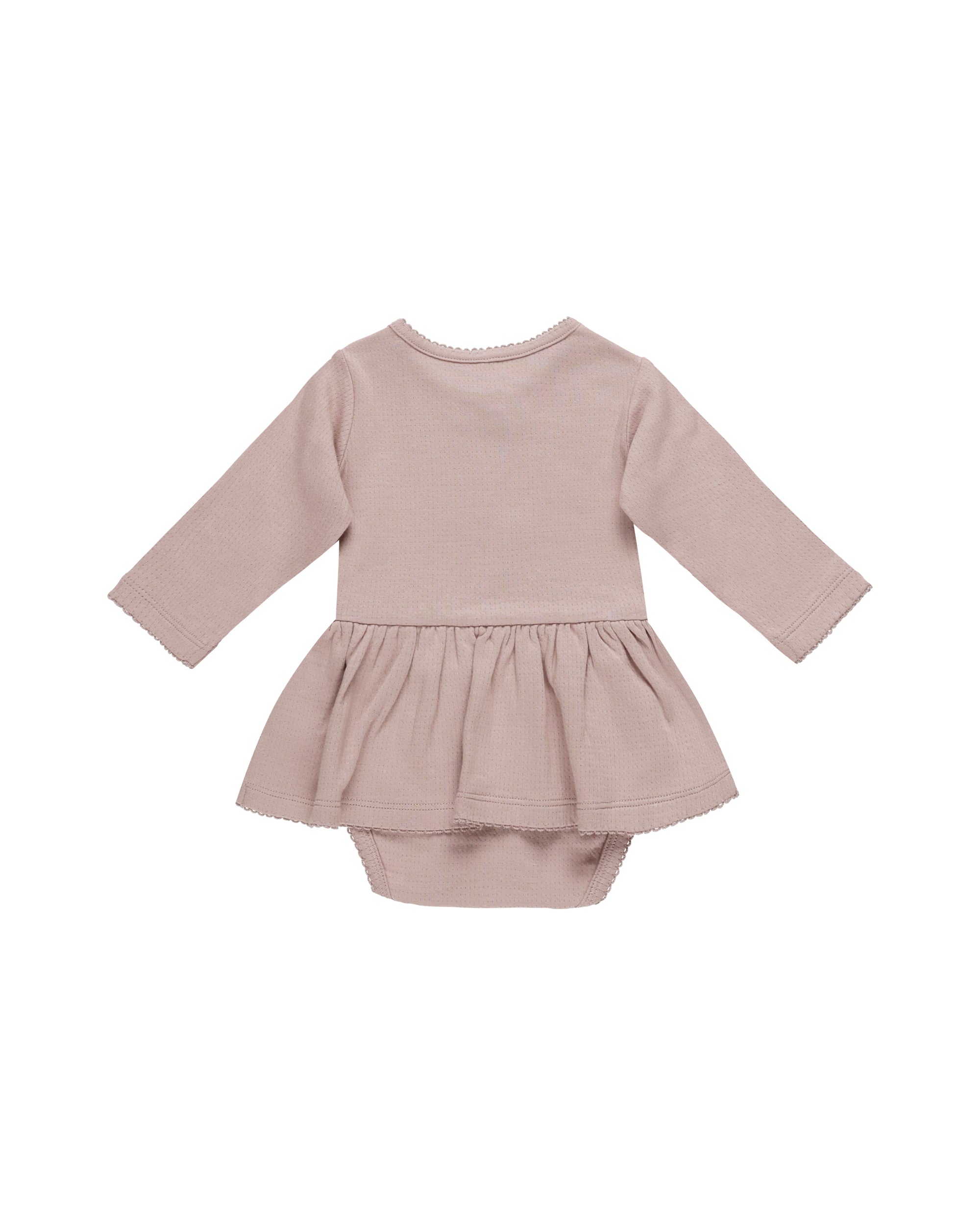 Pointelle Skirted Bodysuit | Mauve