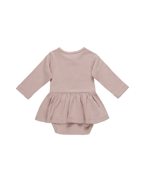 Pointelle Skirted Bodysuit | Mauve