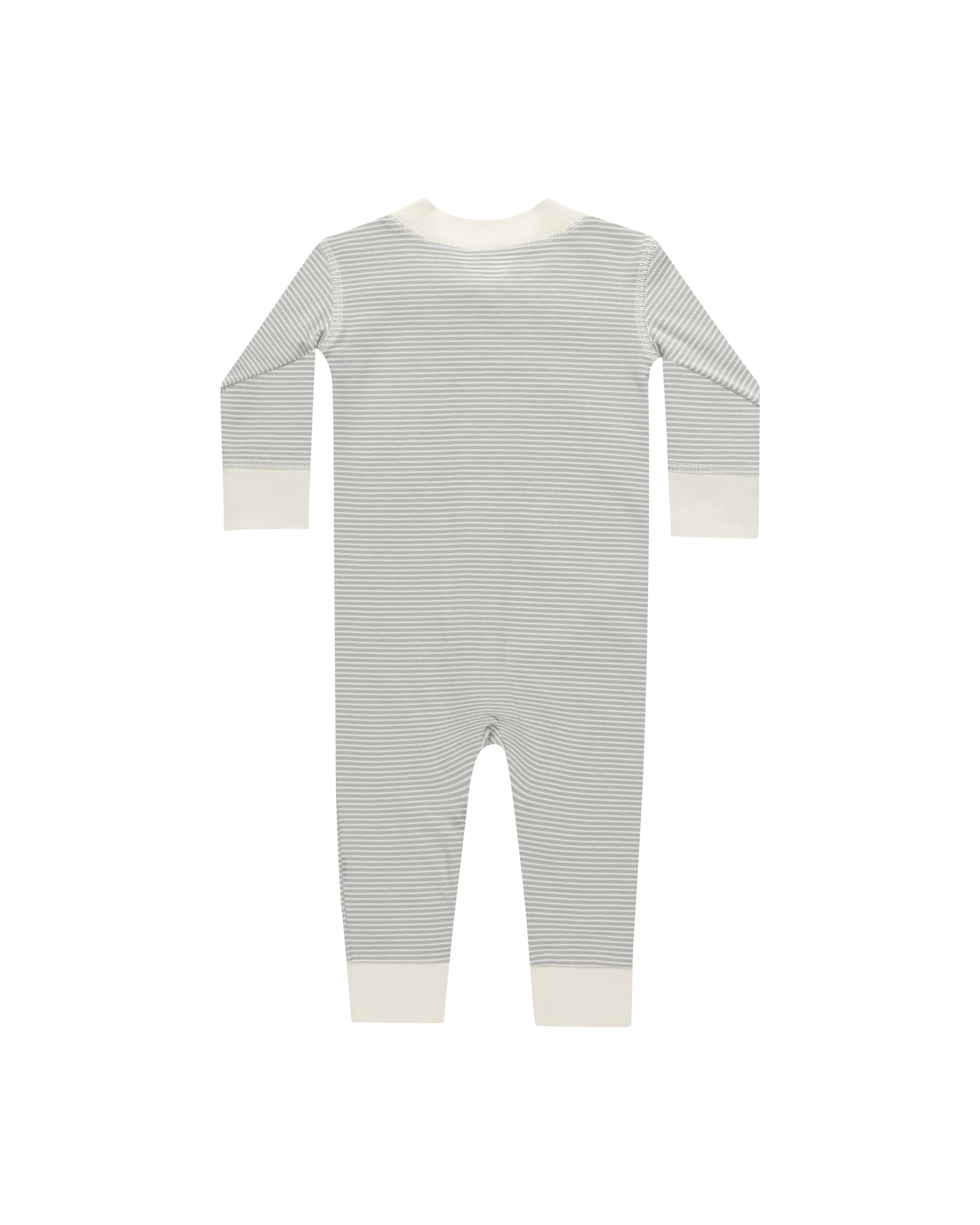 Zip Long Sleeve Sleeper | Blue Micro Stripe