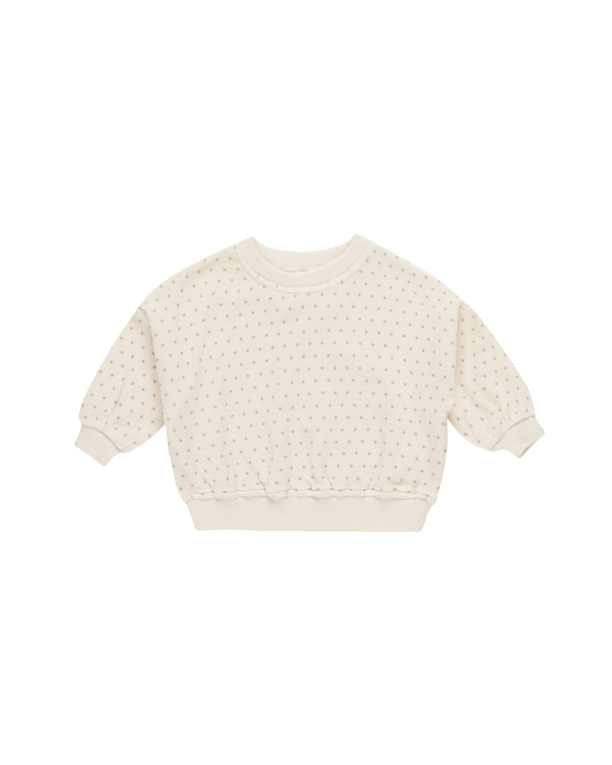 Velour Relaxed Sweatshirt | Polka Dot