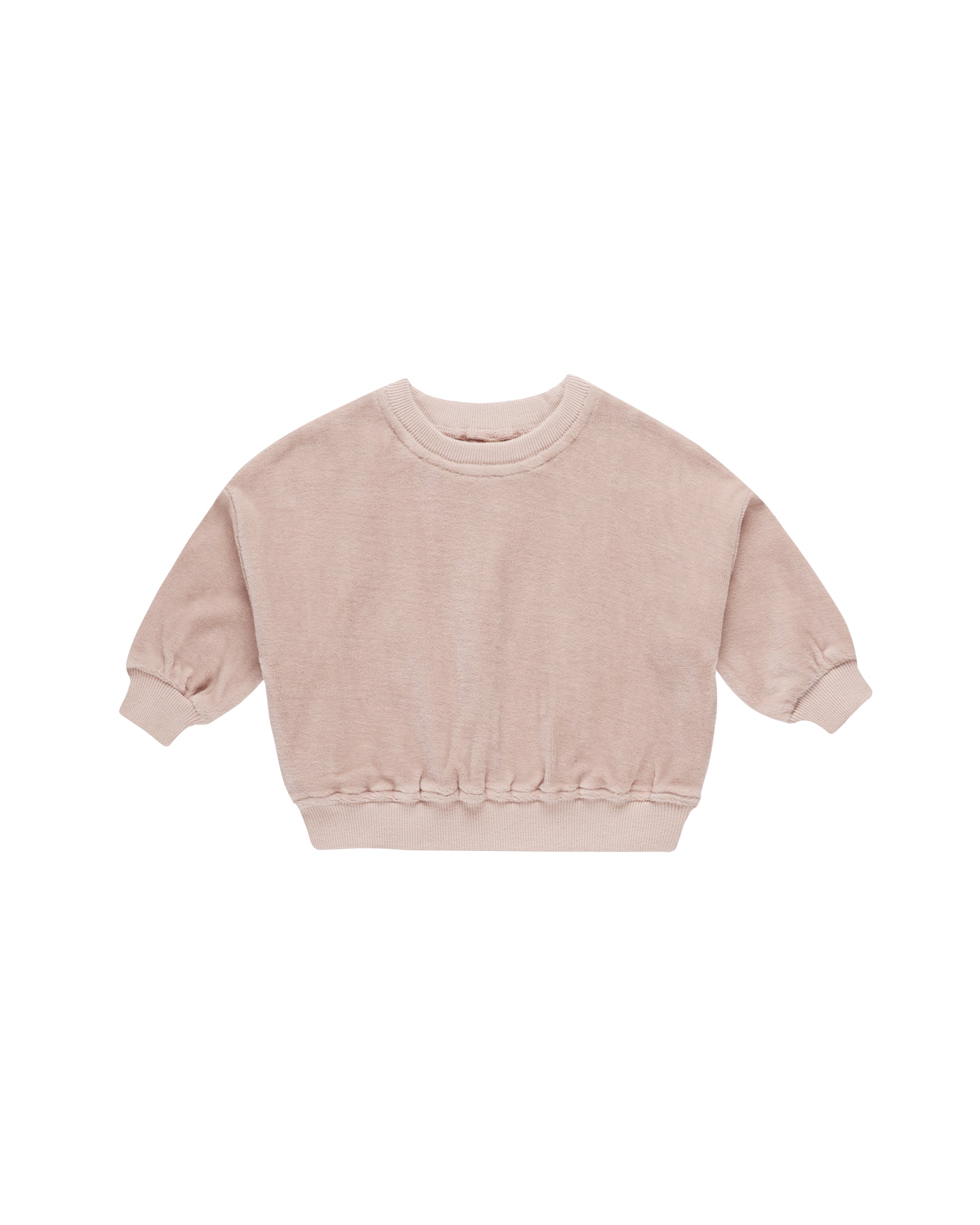 Velour Relaxed Sweatshirt | Blush