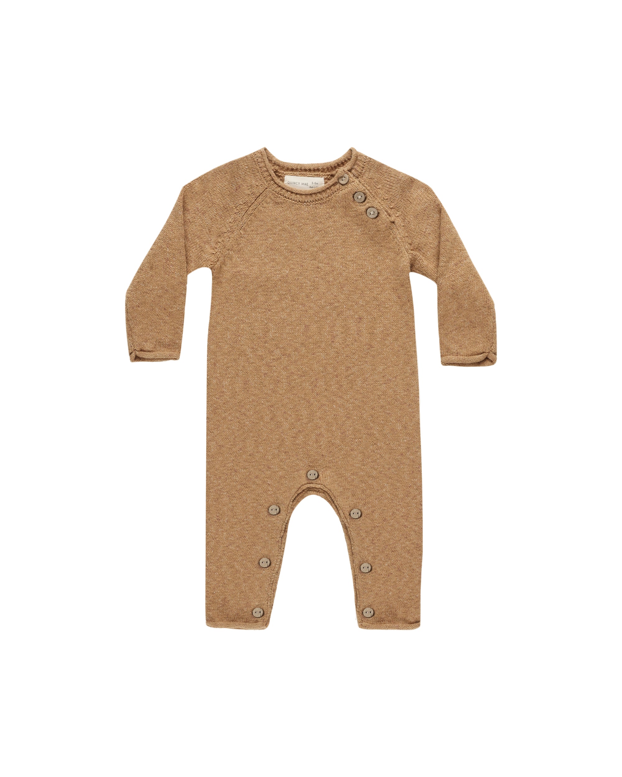 Cozy Heather Knit Jumpsuit | Speckled Golden