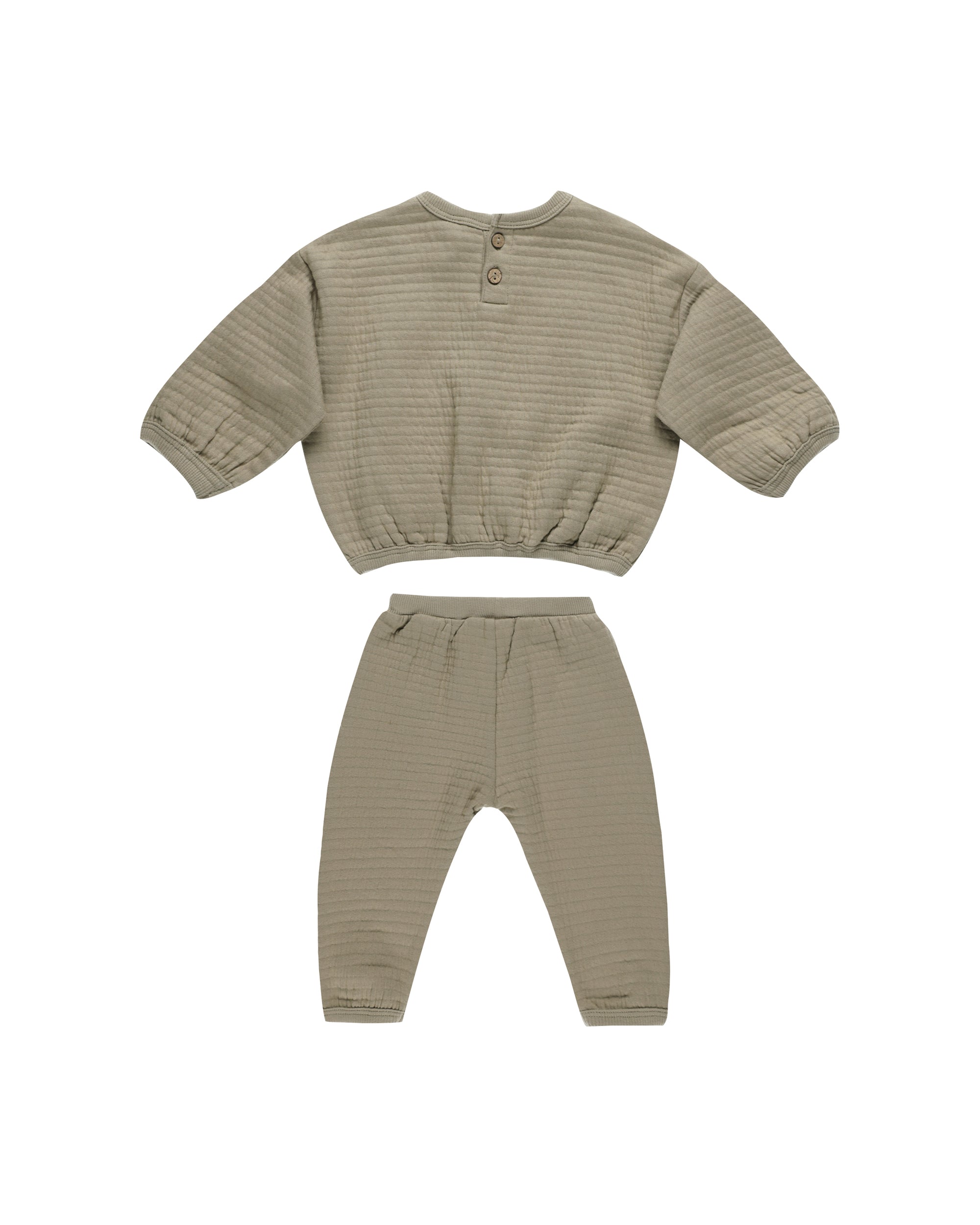 Textured Sweat Set | Olive