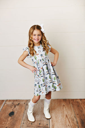 Rodeo Boots Flutter Dress