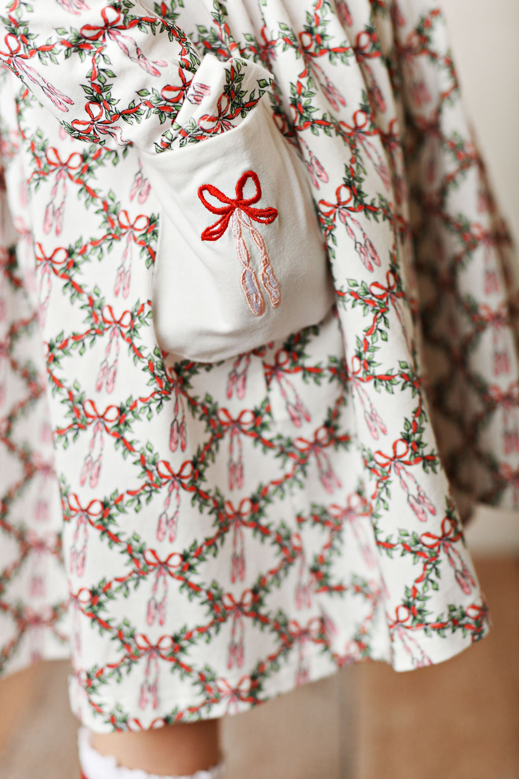 Nutcracker Embroidery Pocket Twirl Dress