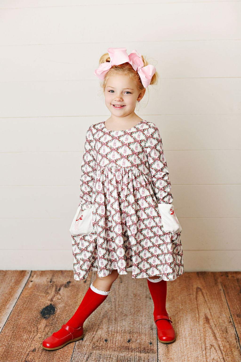 Nutcracker Embroidery Pocket Twirl Dress