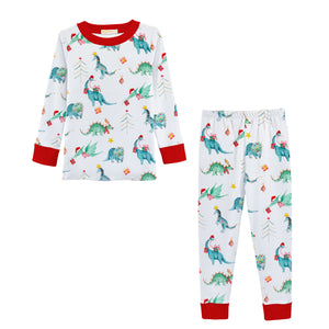 Jurassic Christmas Printed Pajama Set