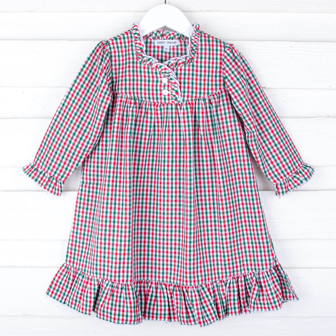 Red and Green Gingham Night Gown