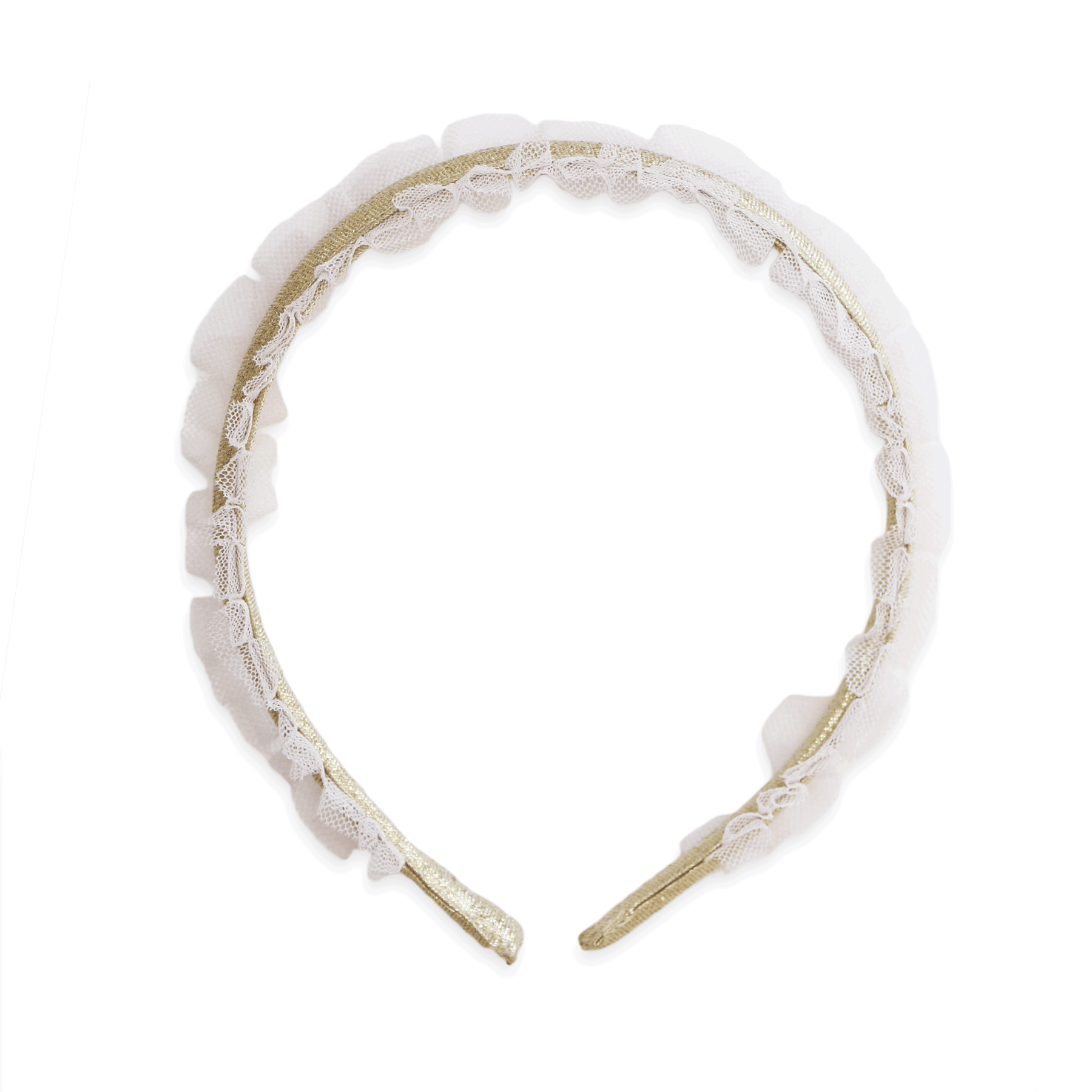 Swan Tulle Headband | Gold Shimmer