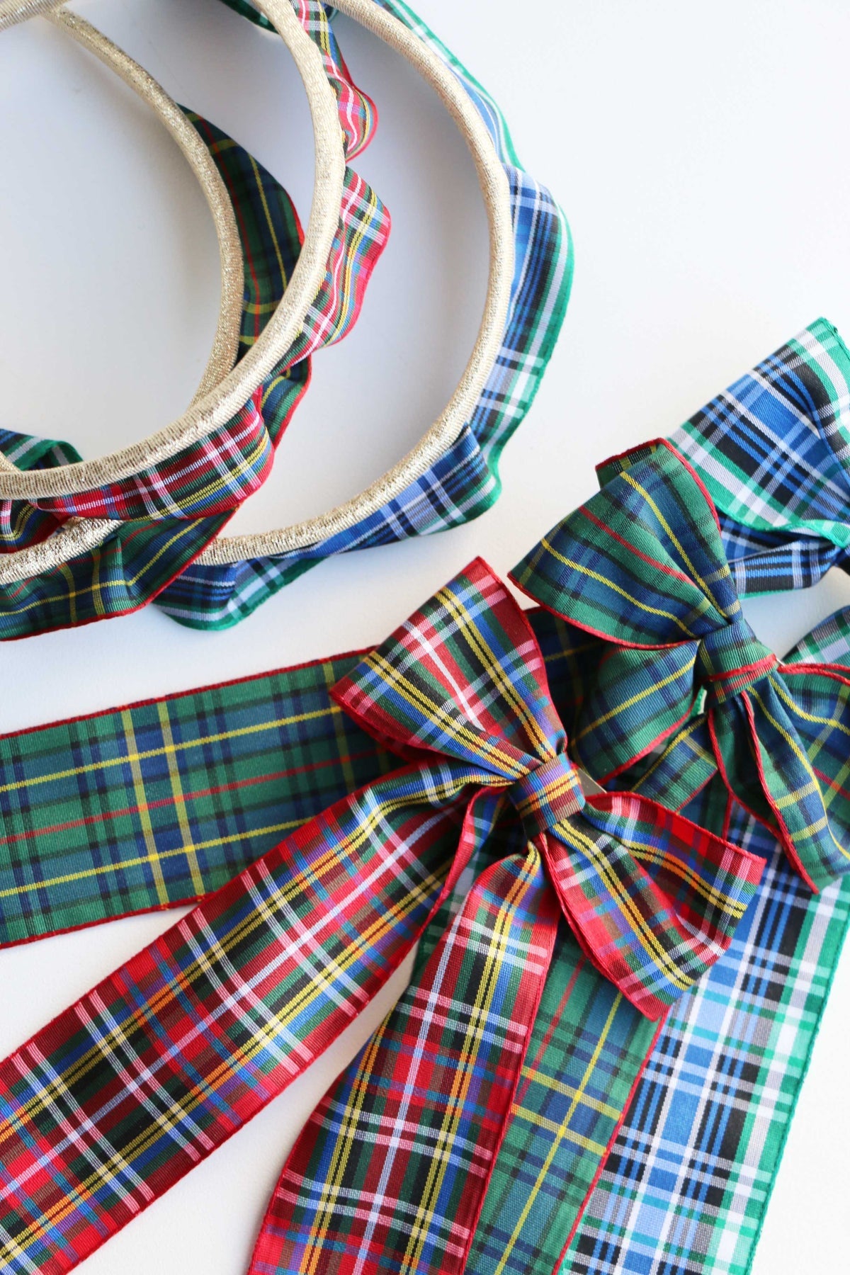 Tartan Winter Chic Crown Headband | Blue