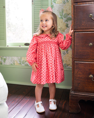 Ditsy Hearts Smocked Dress