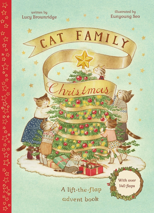 'Cat Family Christmas' A Lift-the-Flap Advent Hardcover Book | by Lucy Brownridge