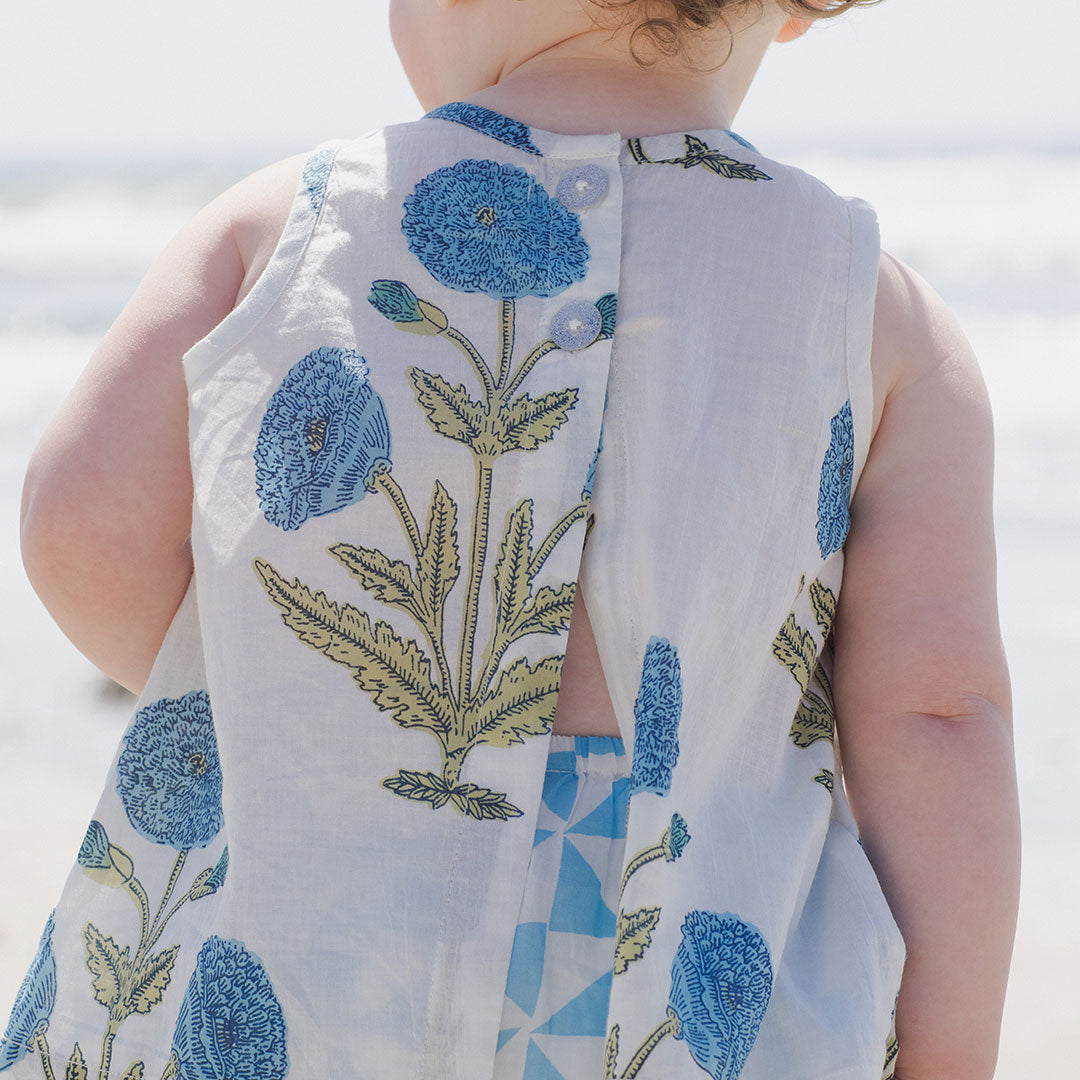 Jaipur 2-Piece Set | Blue Oversized Dandelion