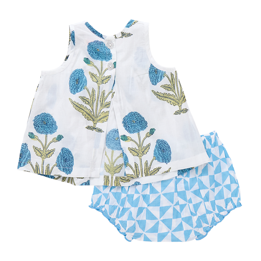 Jaipur 2-Piece Set | Blue Oversized Dandelion