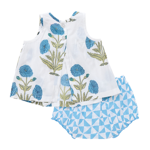 Jaipur 2-Piece Set | Blue Oversized Dandelion