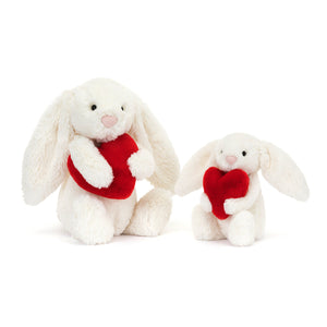 Bashful Red Love Heart Bunny | Medium 9"