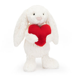 Bashful Red Love Heart Bunny | Medium 9"