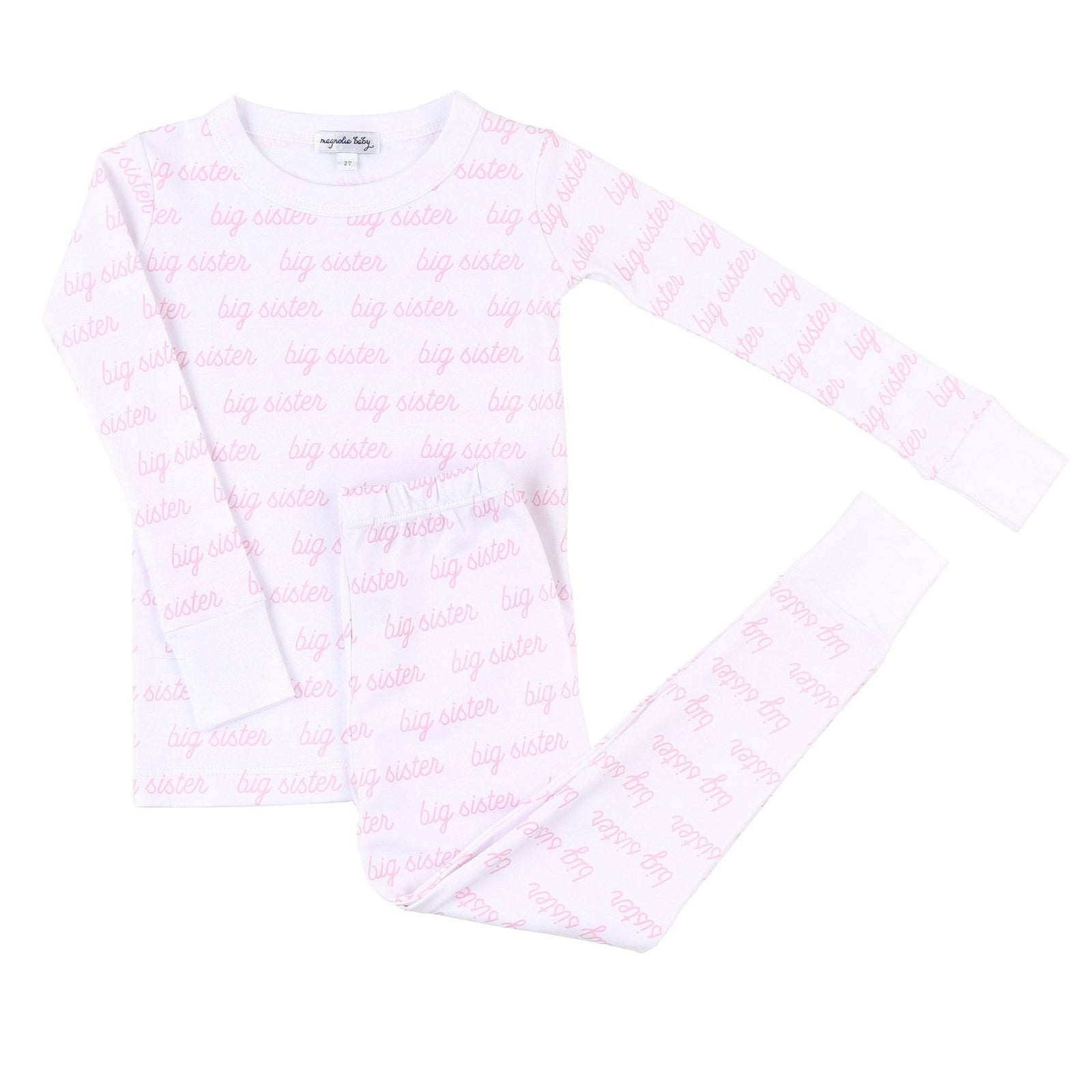 Big Sister Print Long Sleeve Pajama Set