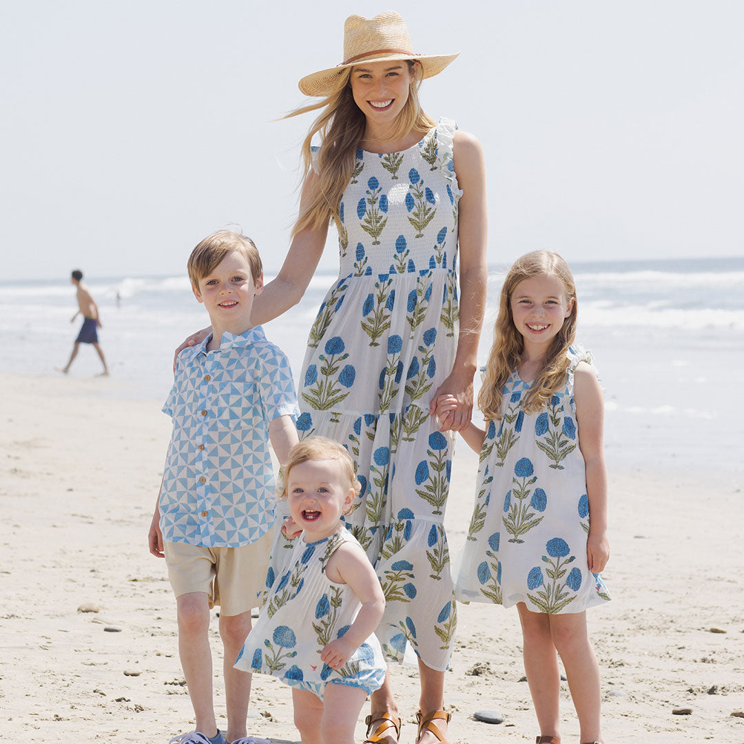 Jaipur 2-Piece Set | Blue Oversized Dandelion