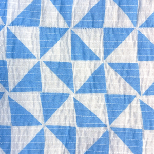 Large Reversible Quilted Tote | Blue Oversized Dandelion