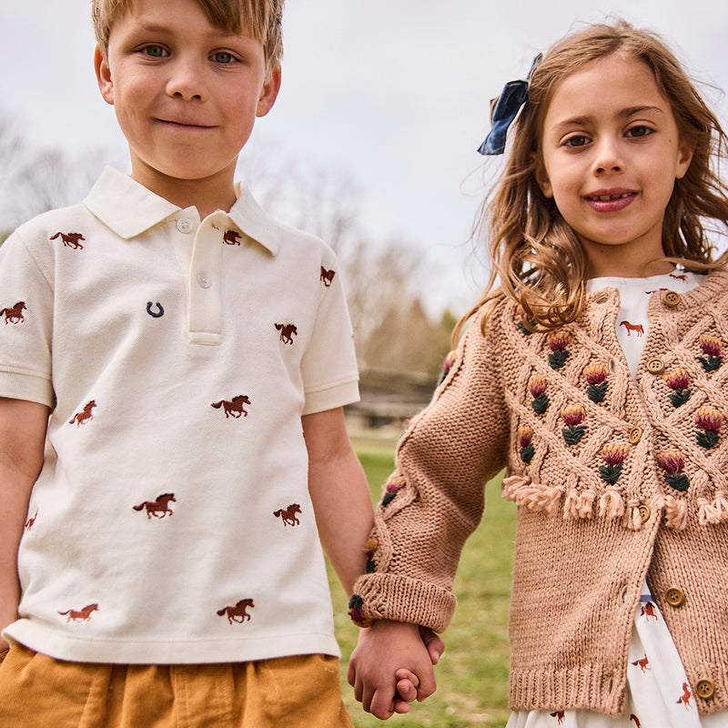 Boys Alec Shirt | Lucky Horses Embroidery