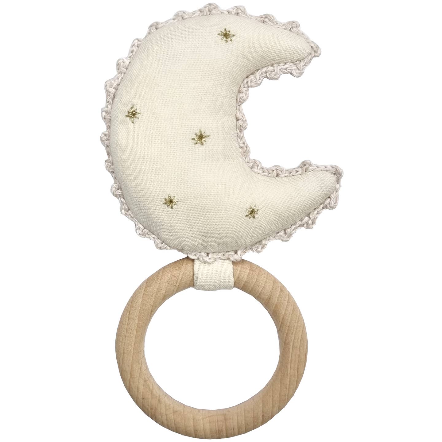 Cotton Moon Ring Rattle