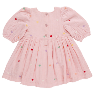 Girls Brooke Dress | Candy Heart Embroidery