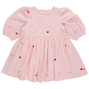 Girls Brooke Dress | Candy Heart Embroidery