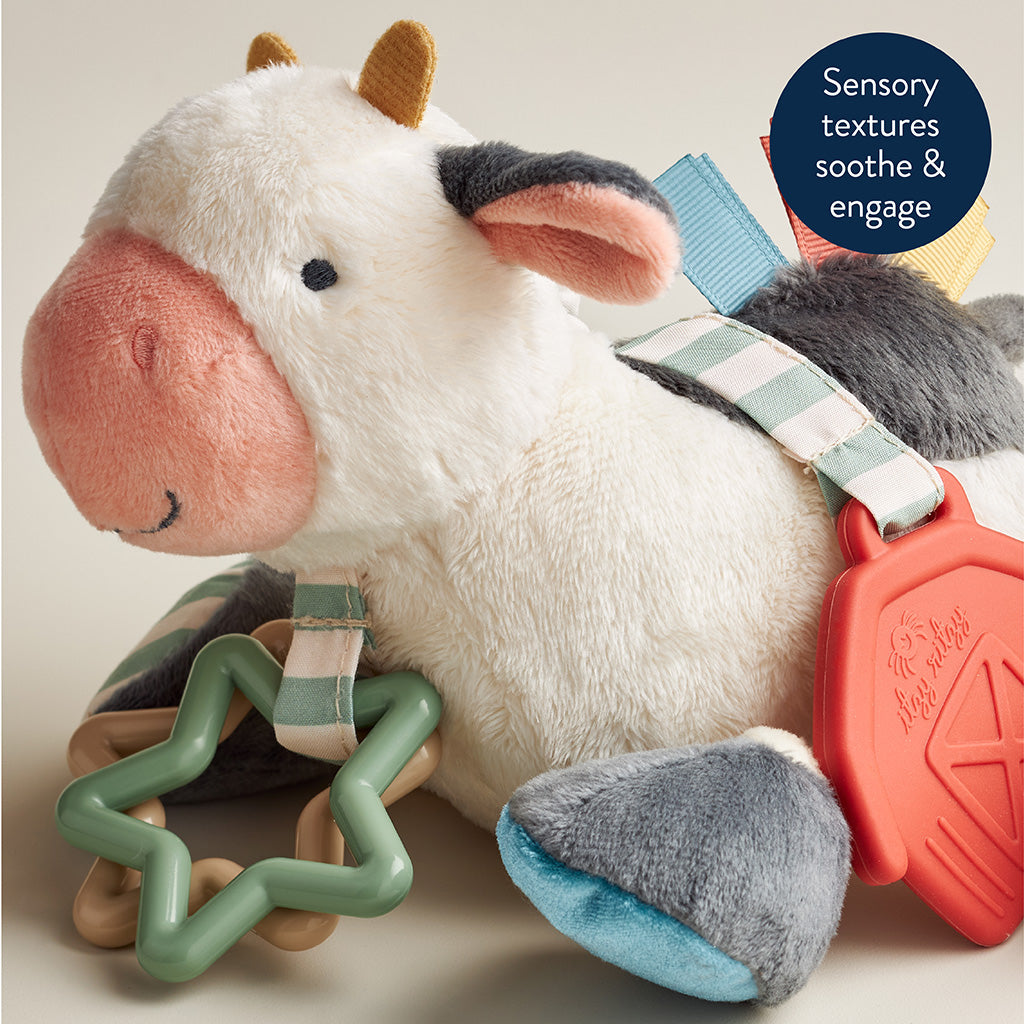 Link & Love™ Activity Plush with Teether Toy | Cow