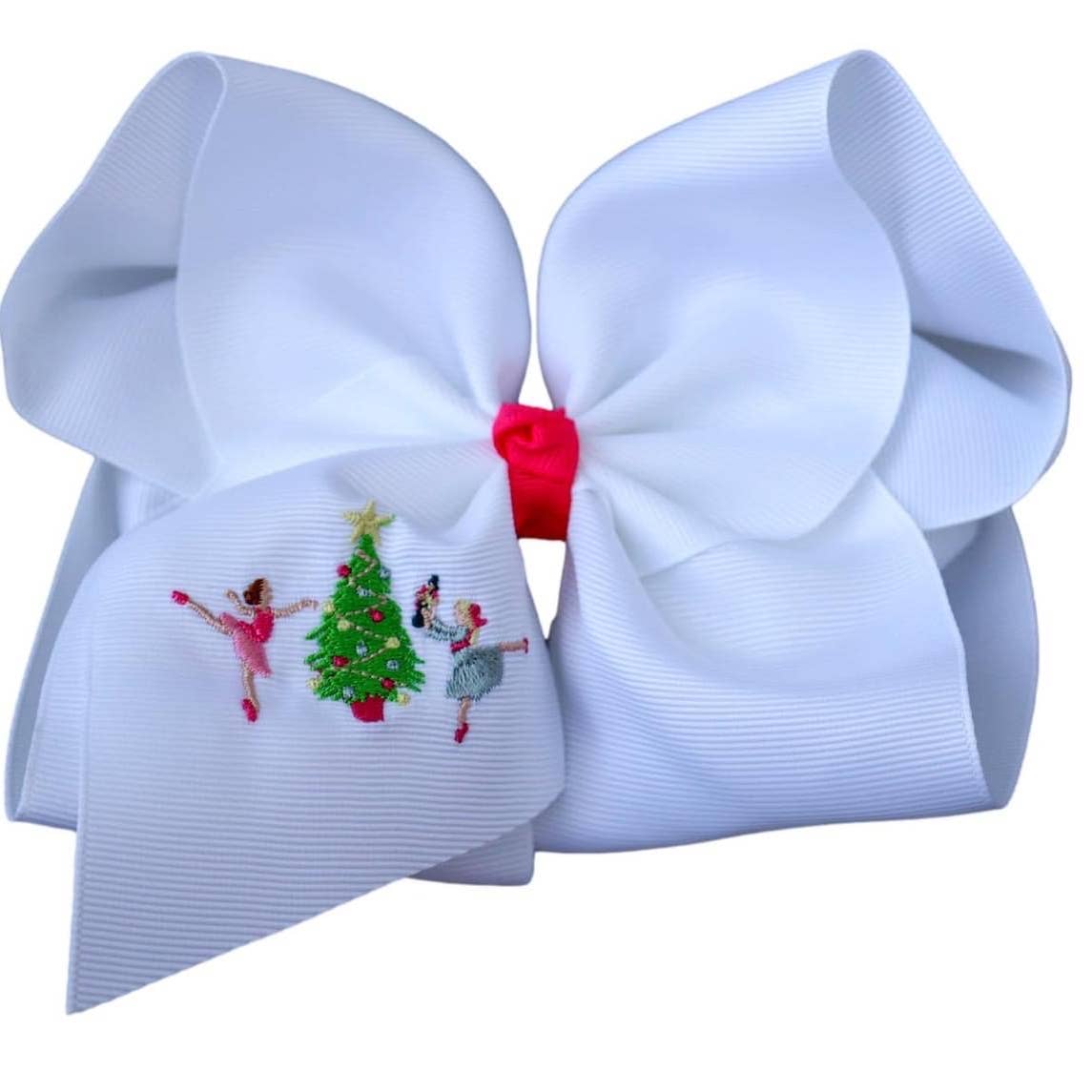 Nutcracker Embroidered Hair Bow