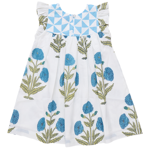 Courtney Dress | Blue Oversized Dandelion