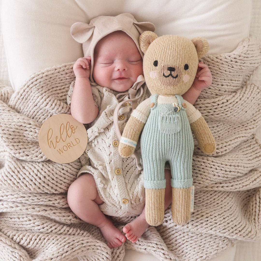 Hand Knit Doll | Charlie the Honey Bear