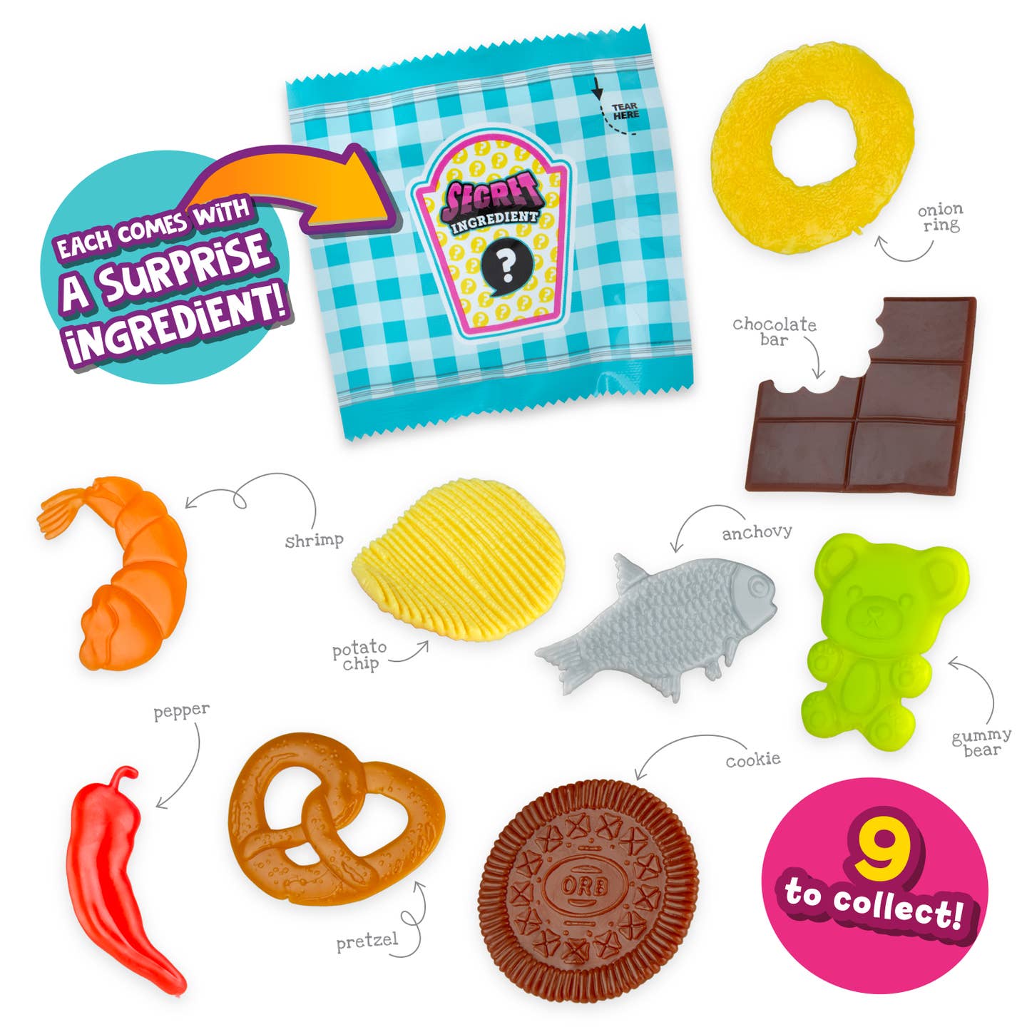 Stretchee Foodz Secret Menu Play Food Fidget Toy