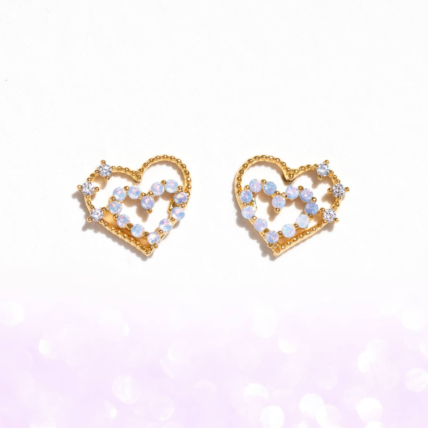 Love Me Sweet Stud Earrings | 18k Rose Gold Plated