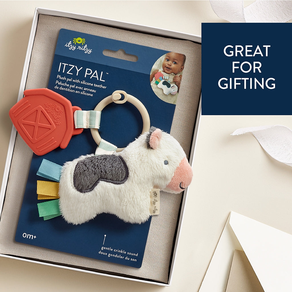 Itzy Pal™ Plush + Teether | Cow