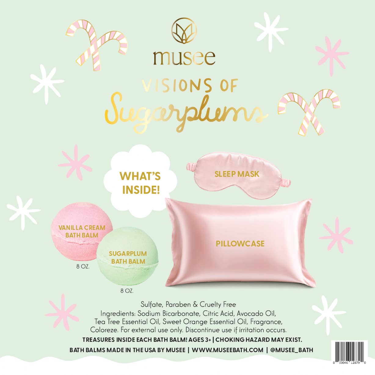 Visions of Sugarplums Bath Balm and Eye Mask Set