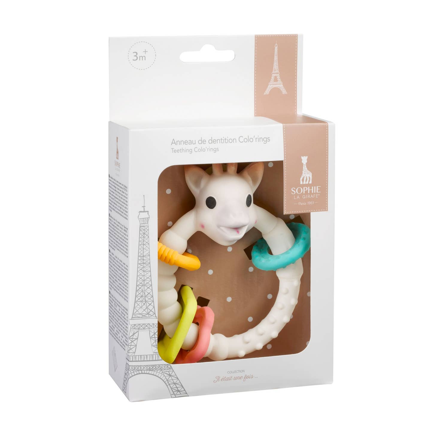 Sophie the Giraffe | White Box So-Pure Color Teething Ring