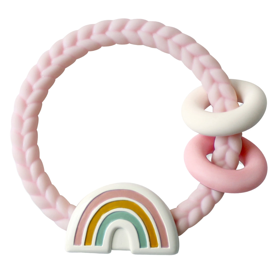 Ritzy Rattle™ Silicone Teether Rattle | Rainbow