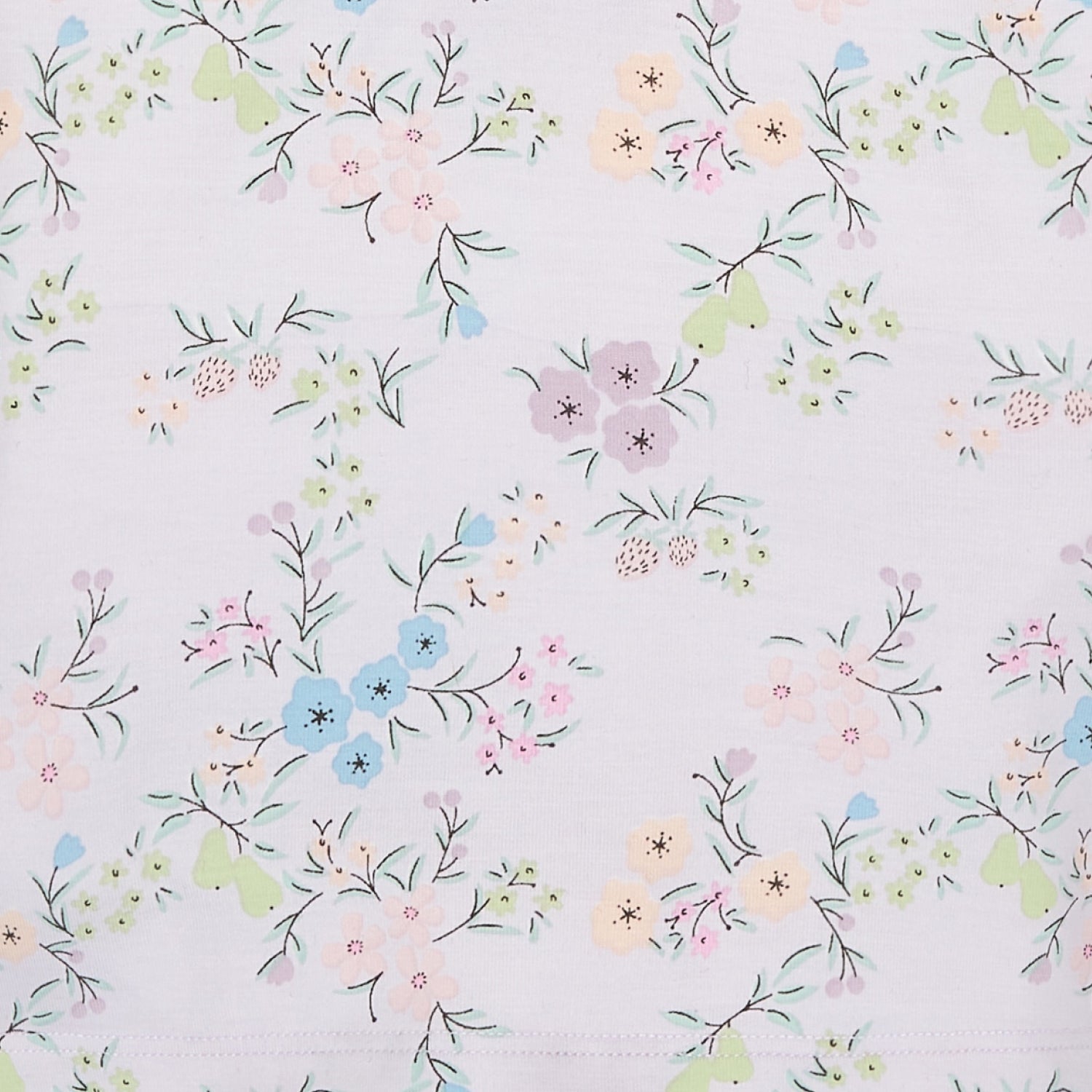 Emily Floral Modal Magnetic Footie with Ruffles