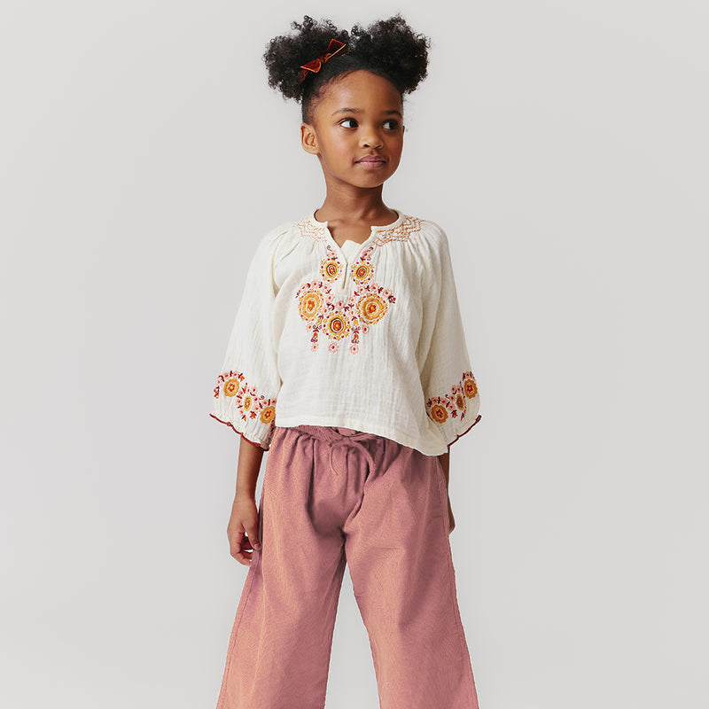 Girls Theodore Pant | Dusty Pink