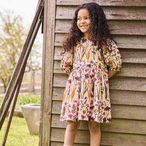 Girls Brooke Dress | Autumn Flowers