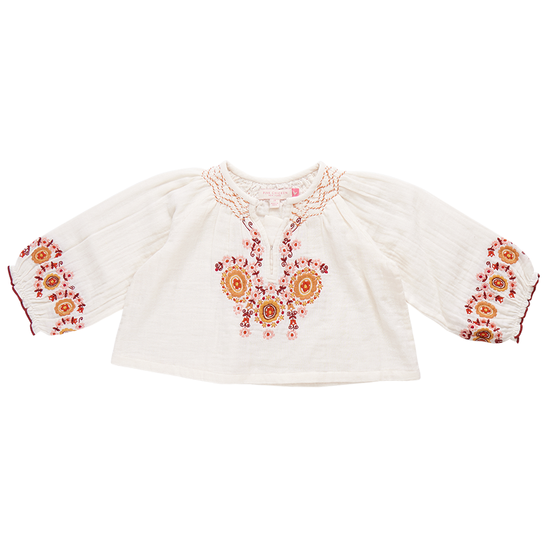 Girls Ava Top | Harvest Embroidery