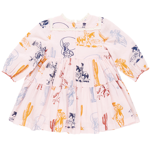 Girls Charlie Dress | Pink Cowgirls