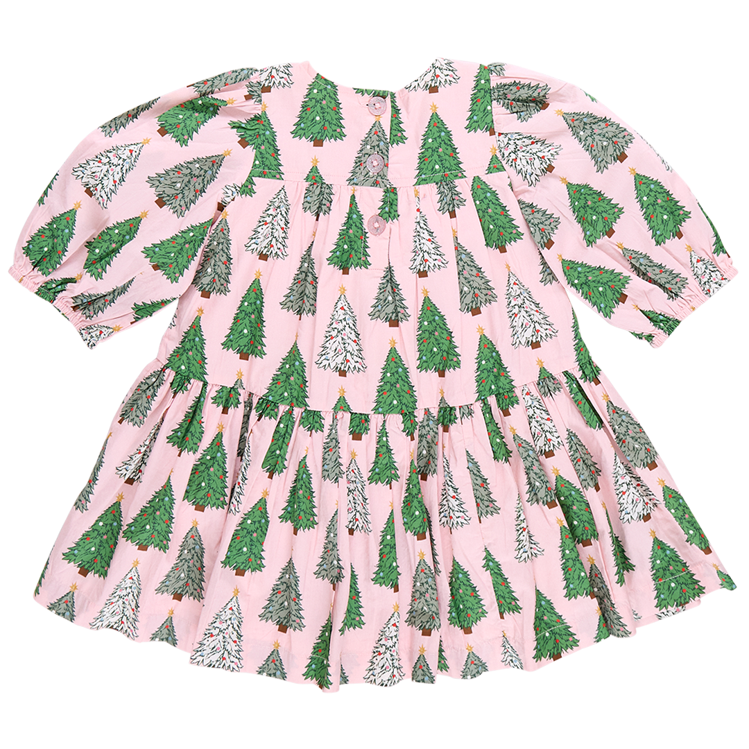 Fiona Dress | Pink Trees