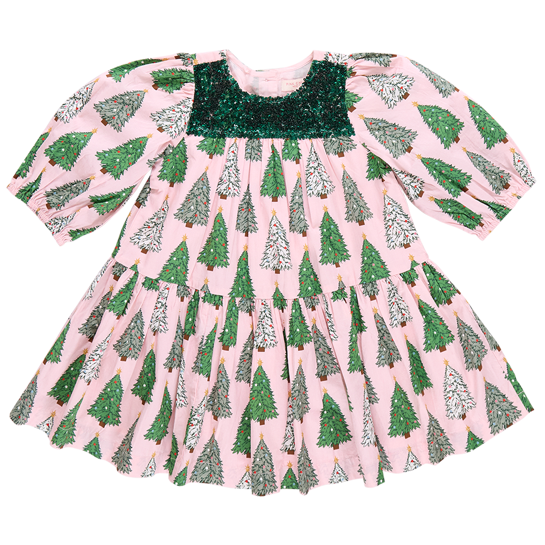 Fiona Dress | Pink Trees