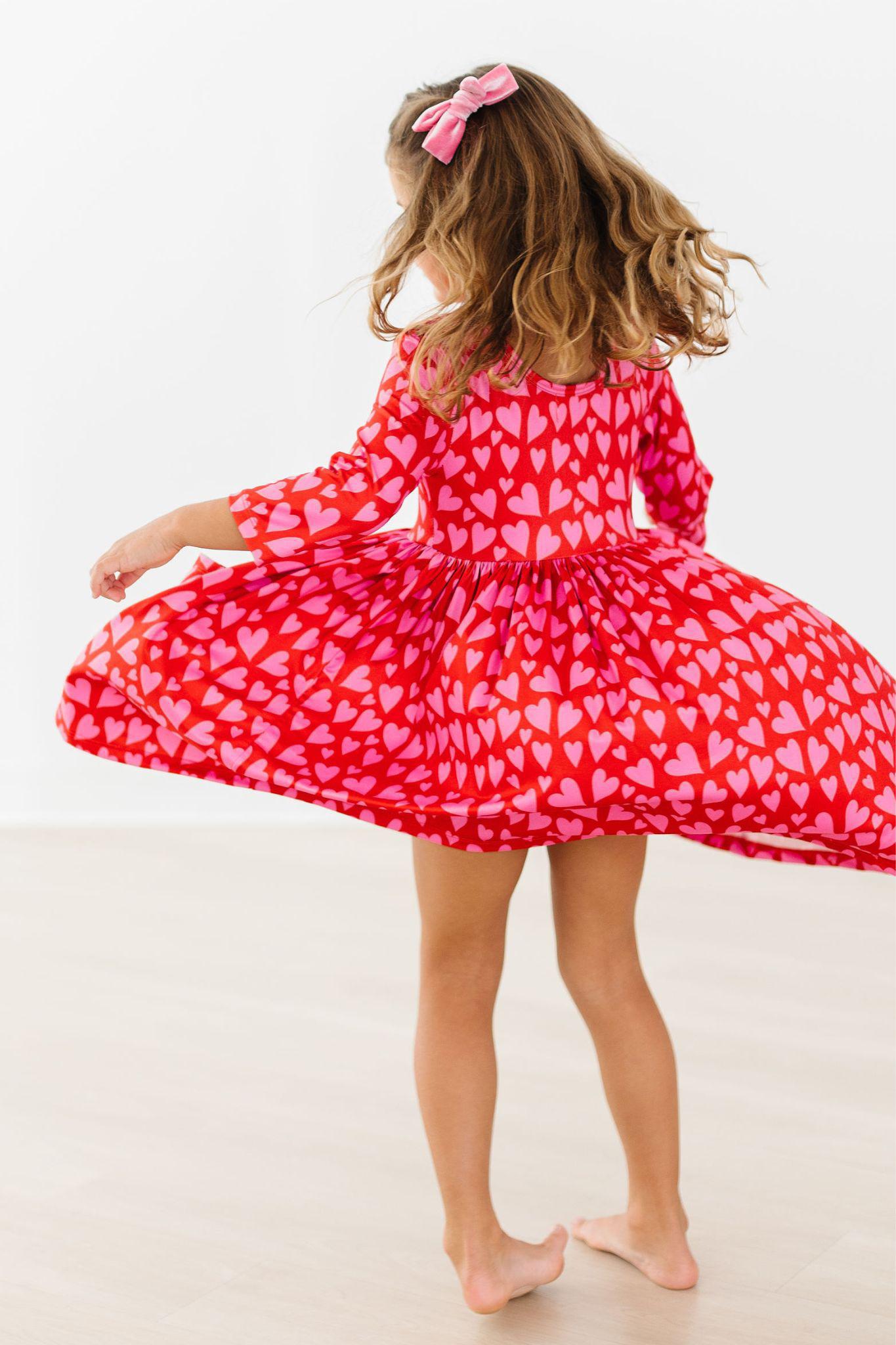 Hearts & Hugs Pocket Twirl Dress - Threadfare Children's Boutique