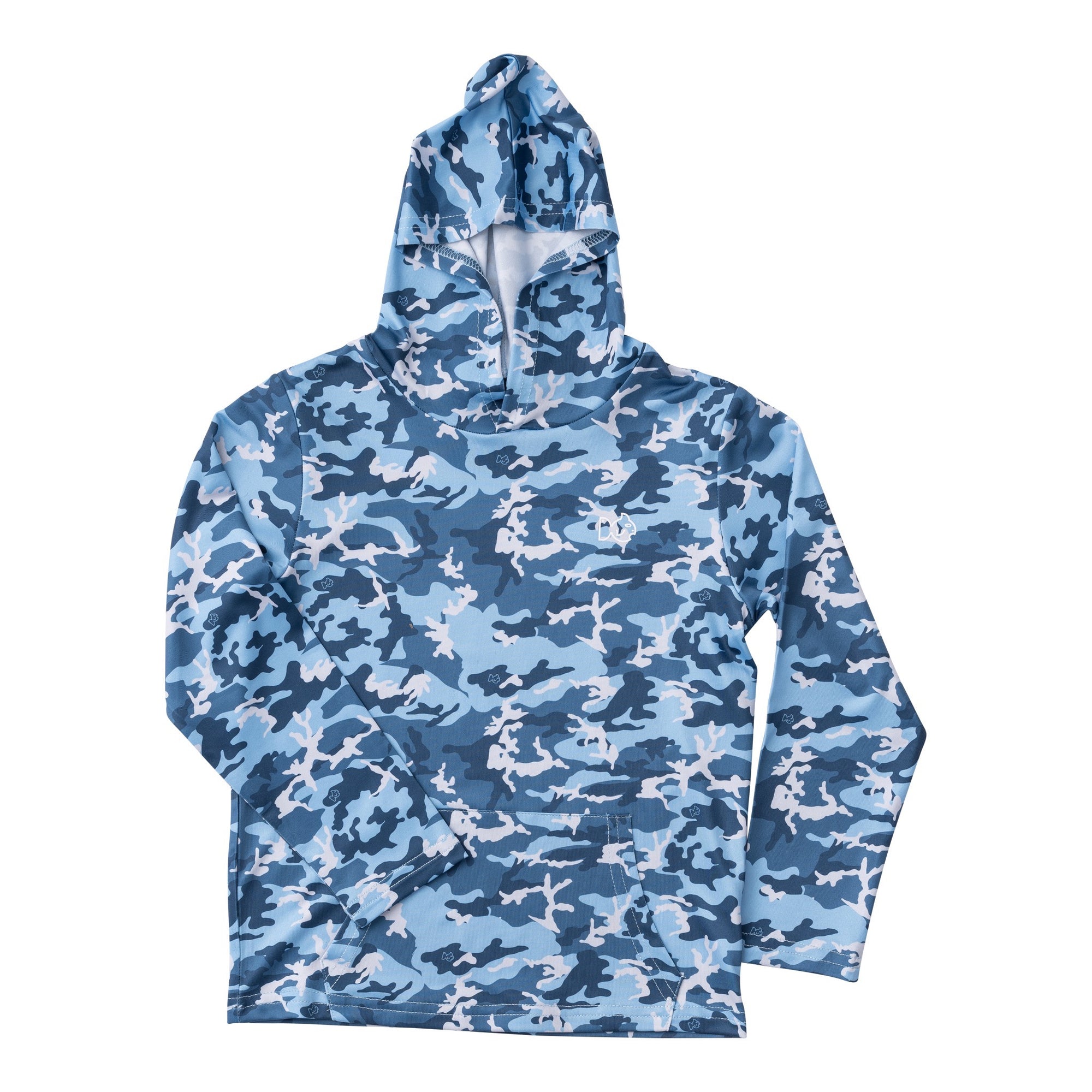 Long Sleeve Pro Performance Hoodie Fishing Tee | Out of Sight Blue Camo